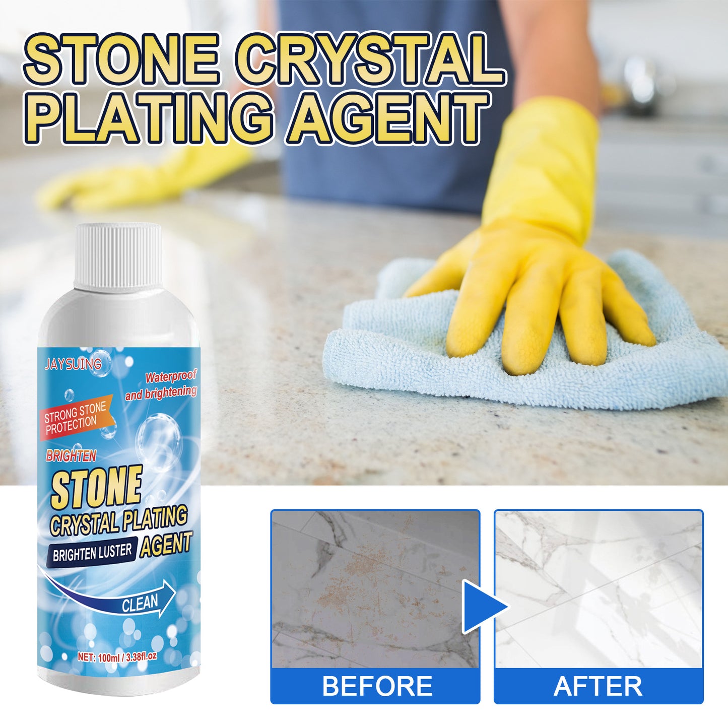 🔥49% OFF - Stone Stain Remover Cleaner (Effective Removal of Oxidation, Rust, Stains)