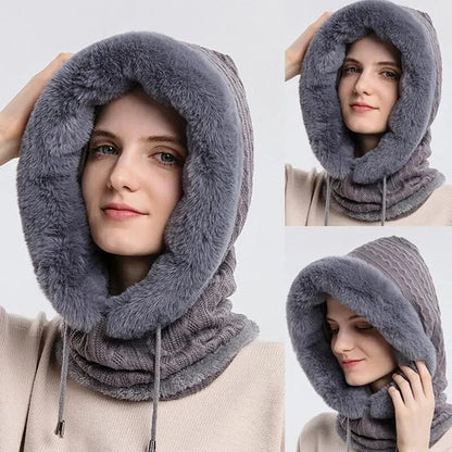 CozyCo - Women Ultra Warm 3 In 1 Beanie Neck Warmer With Face Cover🔥BUY 2 FREE SHIP TODAY🔥