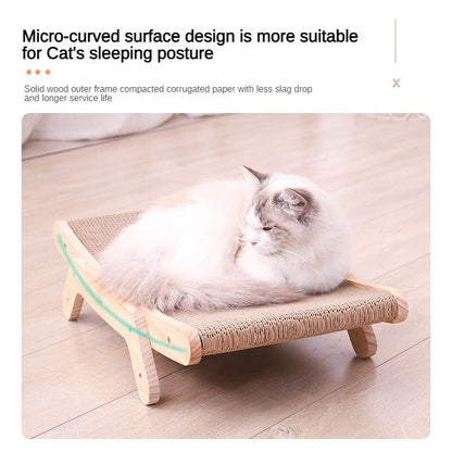 Wooden Cat Scratcher Scraper