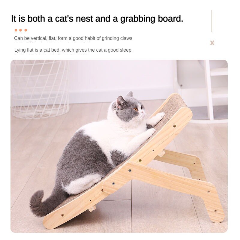 Wooden Cat Scratcher Scraper